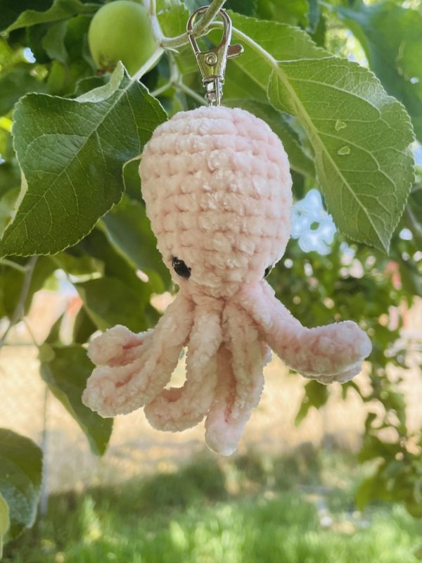 pink squid keychain