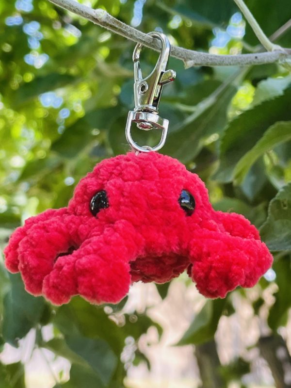 red crab keychain